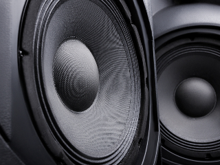 Black speaker cones