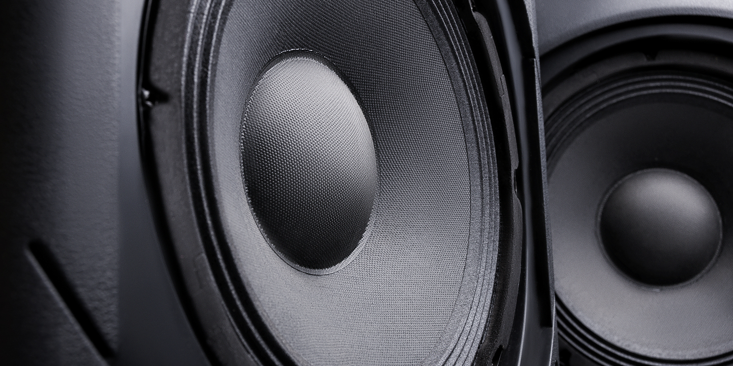 Black speaker cones